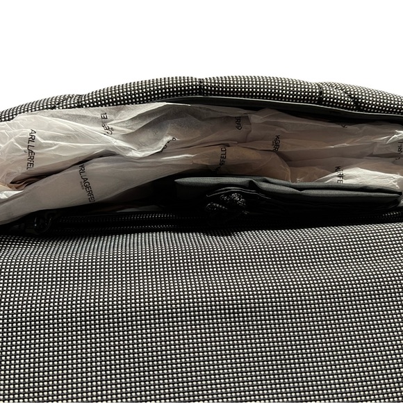 Karl Lagerfeld Paris NWT Black Voyage Neoprene Logo Crossbody Messenger  (P032) - Picture 10 of 11